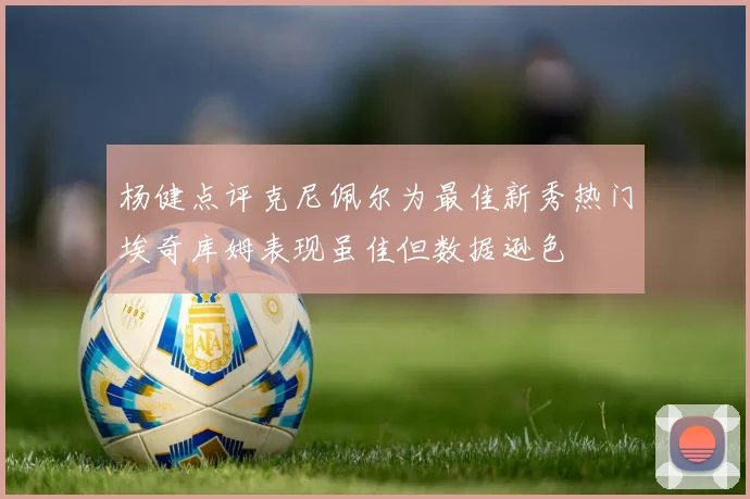 杨健点评克尼佩尔为最佳新秀热门埃奇库姆表现虽佳但数据逊色